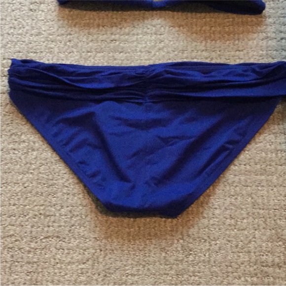 La Blanca Bikini 4 Gathered Blue Swimsuit 2 Piece Set Bathing Suit S/M - Picture 7 of 8